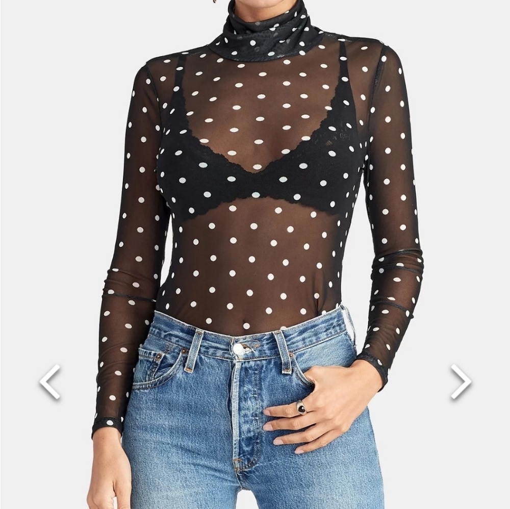 Polka Dot Turtleneck - Rachel Roy - Size L - Picture 1 of 5